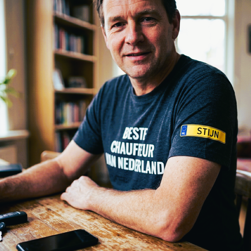 Beste chauffeur, t-shirt met 2 namen
