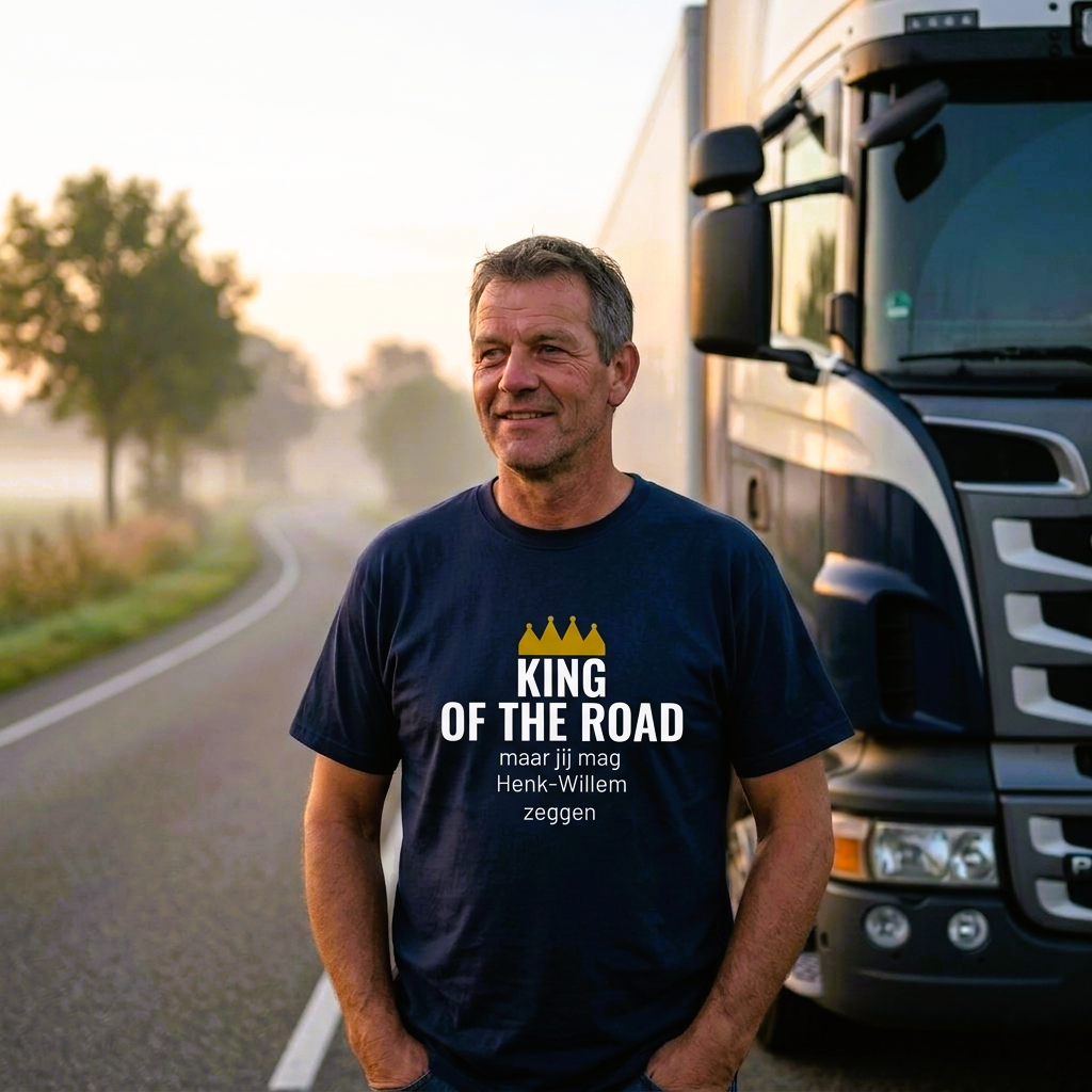 King of the Road, t-shirt met naam