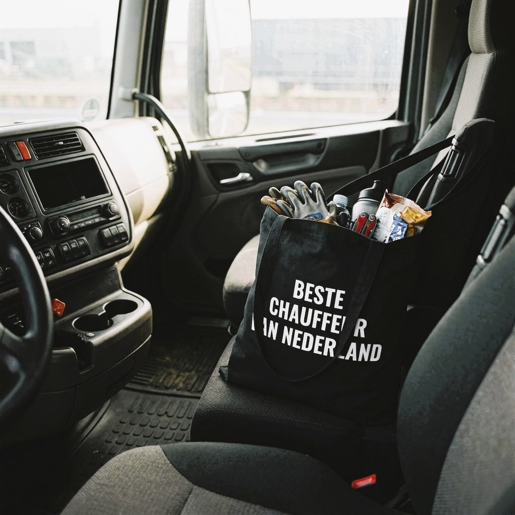 Beste chauffeur, tas katoen met 3 namen