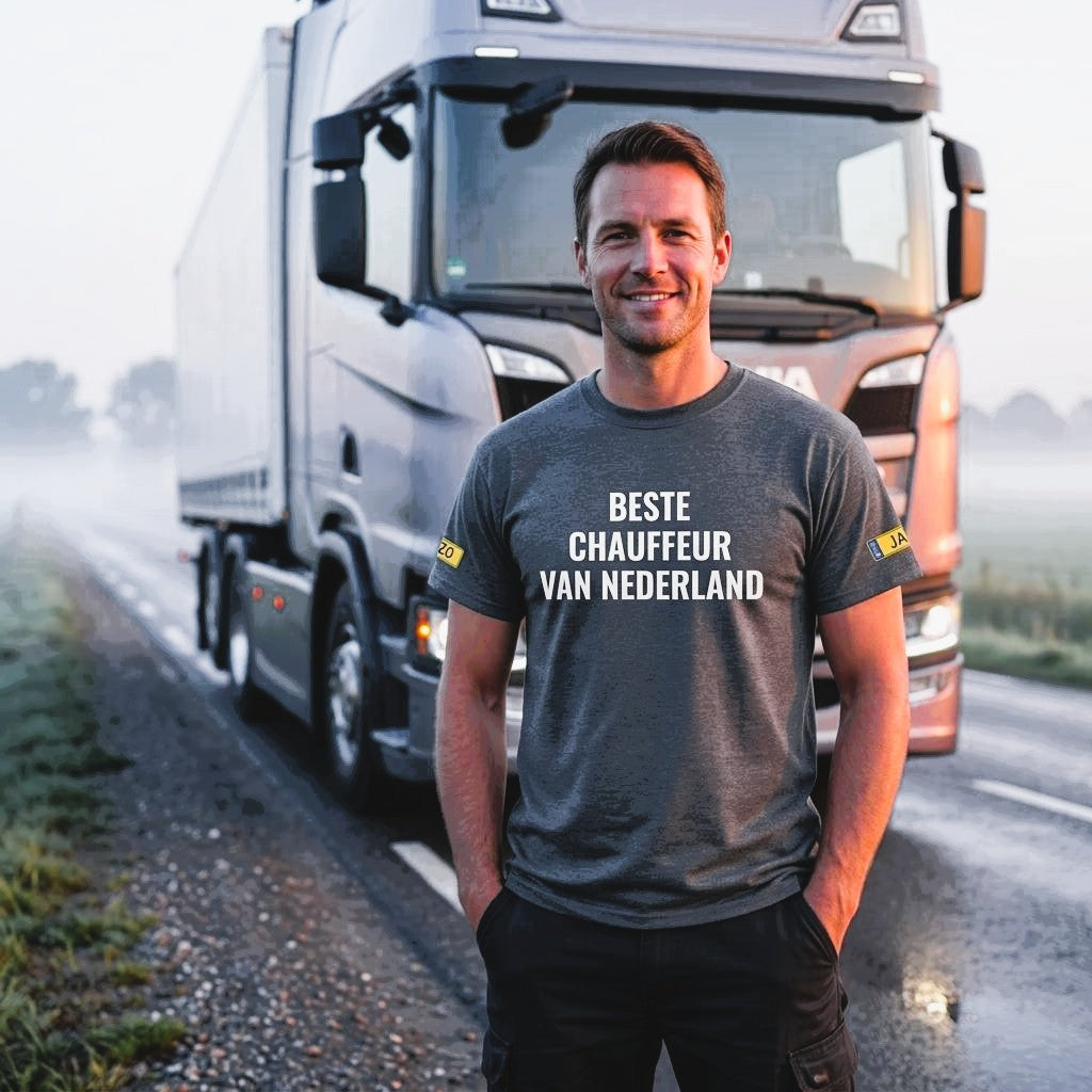 Beste chauffeur, t-shirt met 2 namen