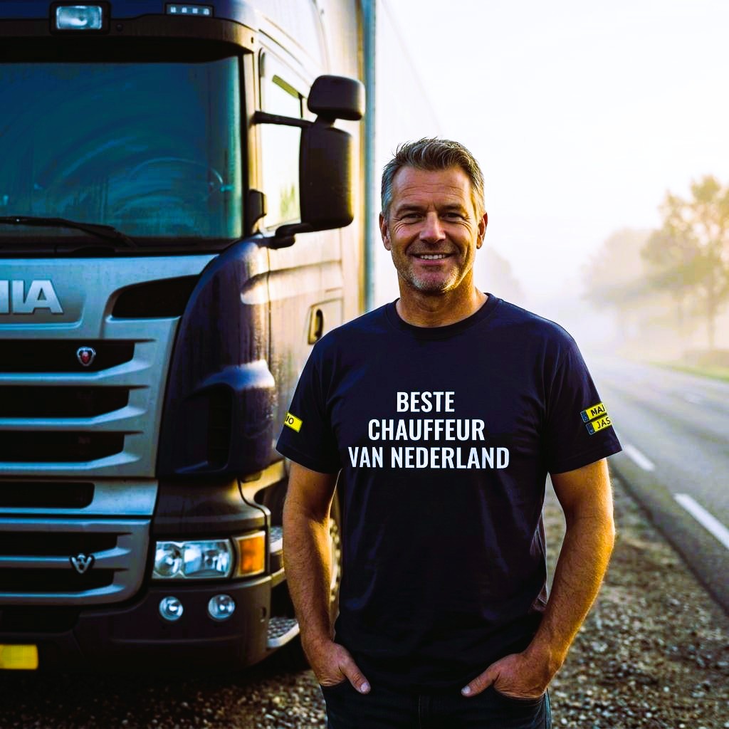 Beste chauffeur, t-shirt met 3 namen