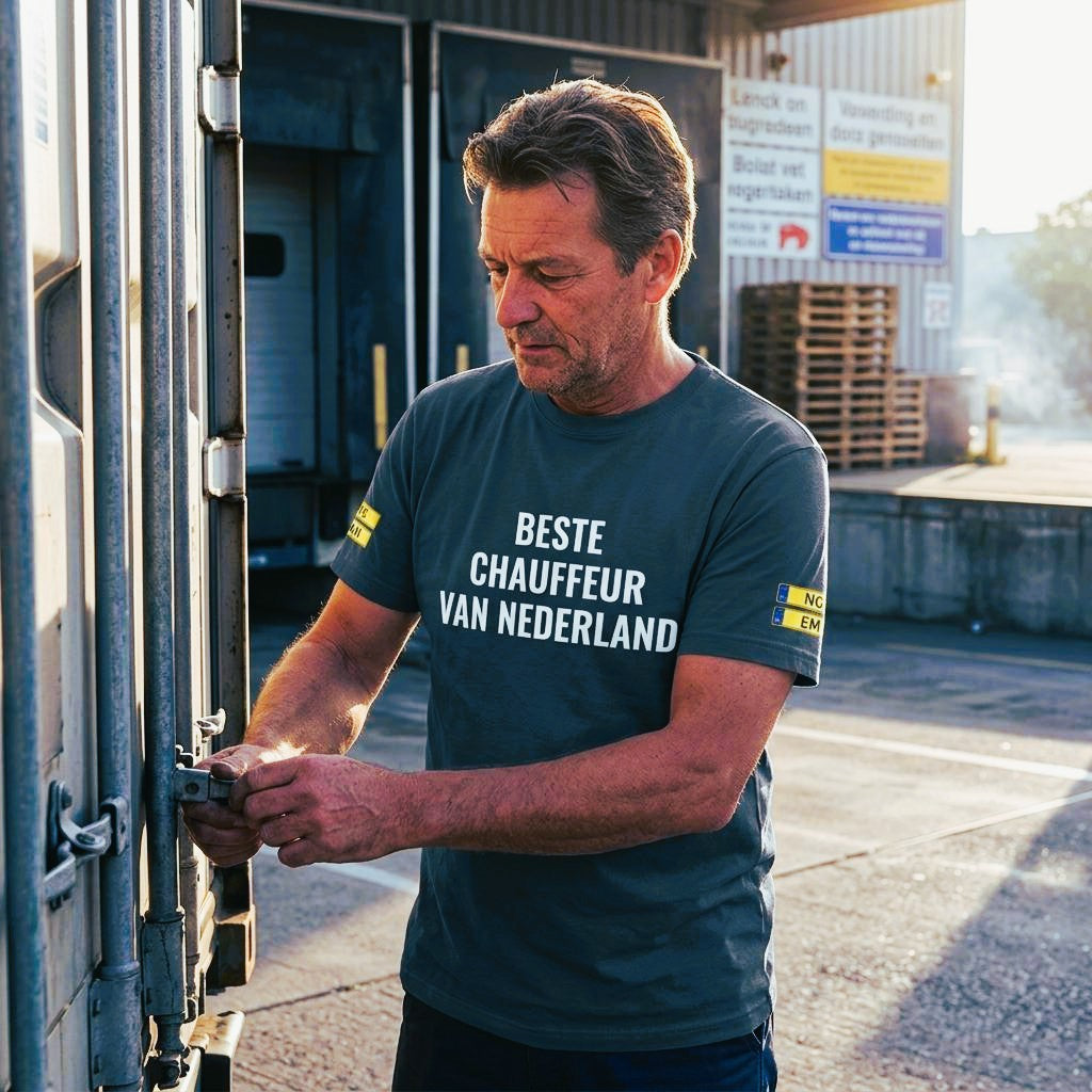 Beste chauffeur, t-shirt met 4 namen