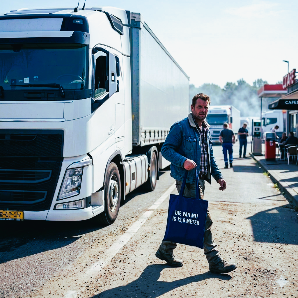 Grote oplegger, stoffen tas