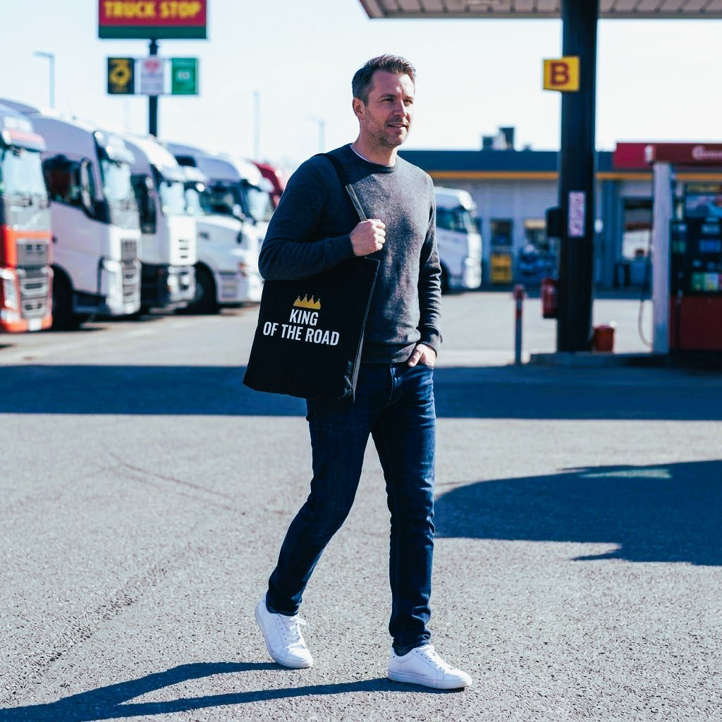 King of the Road, stoffen tas met naam